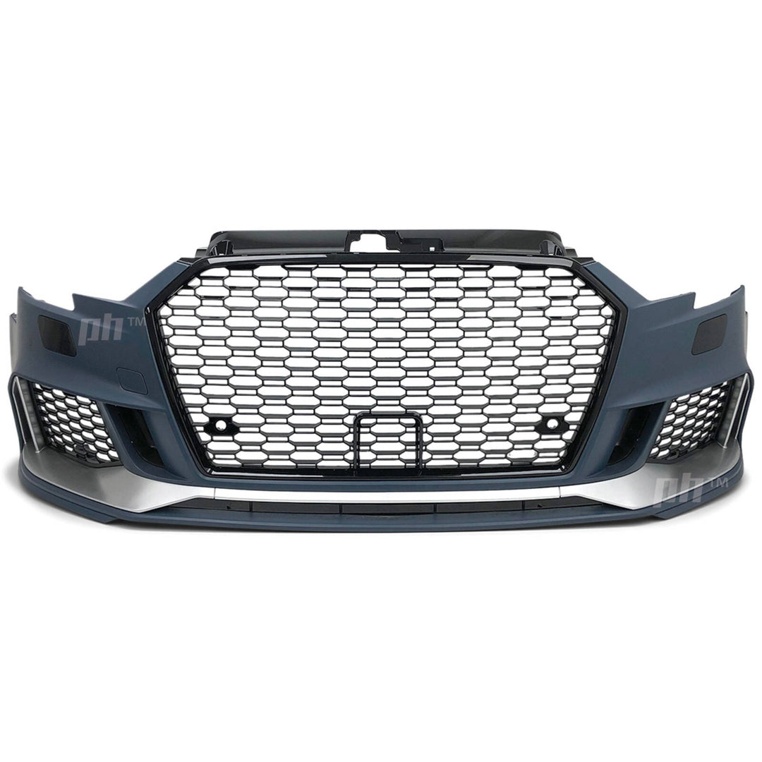 Upgrade Front Bumper Bar & Grill Kit RS3 Style Fits Audi A3 S3 8V 06/2016 - 2020