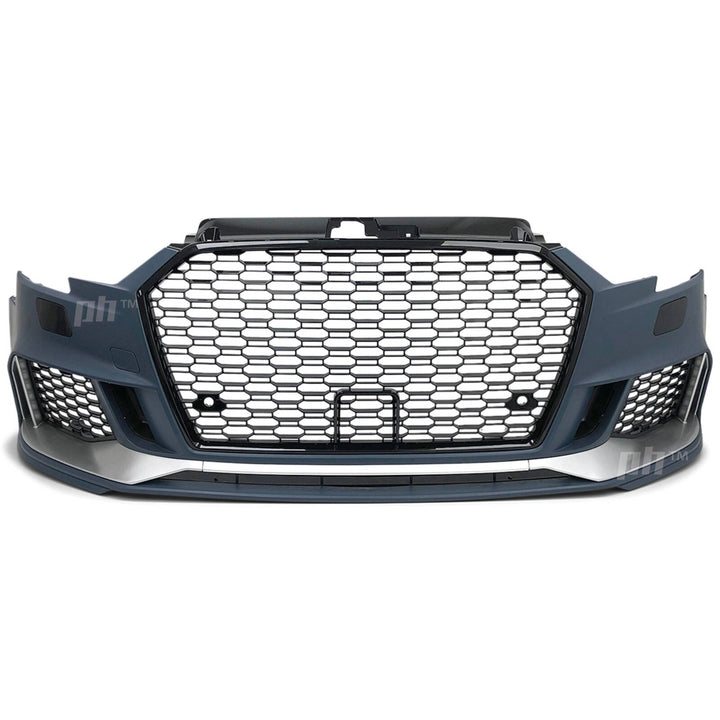 Upgrade Front Bumper Bar & Grill Kit RS3 Style Fits Audi A3 S3 8V 06/2016 - 2020
