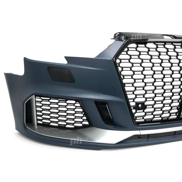 Upgrade Front Bumper Bar & Grill Kit RS3 Style Fits Audi A3 S3 8V 06/2016 - 2020