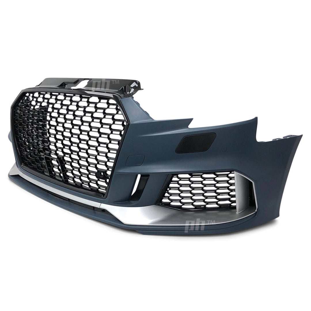 Upgrade Front Bumper Bar & Grill Kit RS3 Style Fits Audi A3 S3 8V 06/2016 - 2020