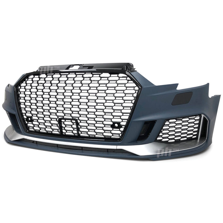 Upgrade Front Bumper Bar & Grill Kit RS3 Style Fits Audi A3 S3 8V 06/2016 - 2020