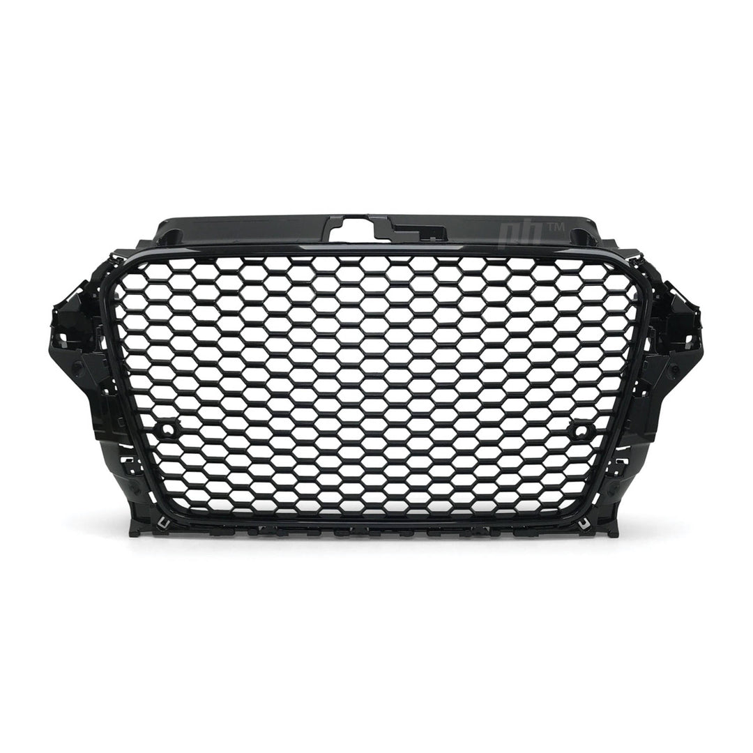 Grill Gloss Black Honeycomb RS3 Style Fits Audi A3 S3 8V 2013 - 2016