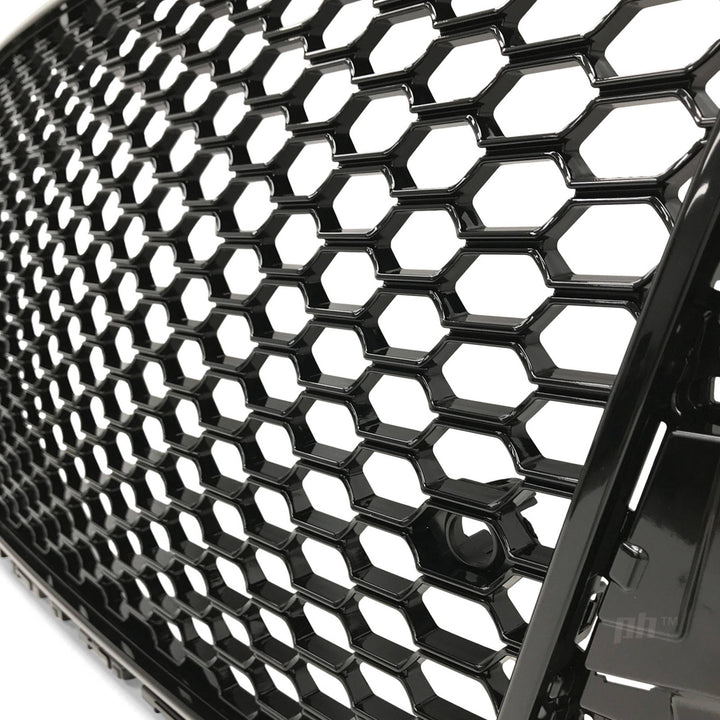 Grill Gloss Black Honeycomb RS3 Style Fits Audi A3 S3 8V 2013 - 2016
