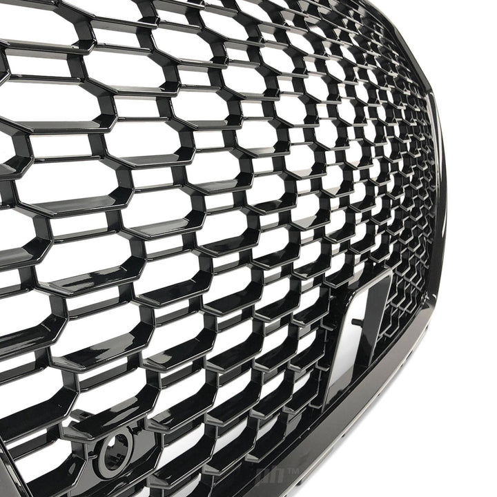 Grill Gloss Black Honeycomb RS3 Style Fits Audi A3 S3 8V 2017 - 2020