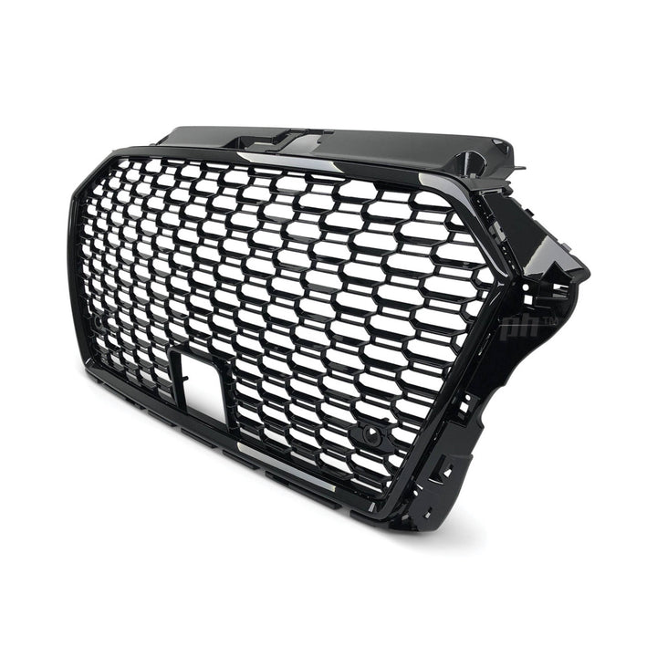 Grill Gloss Black Honeycomb RS3 Style Fits Audi A3 S3 8V 2017 - 2020