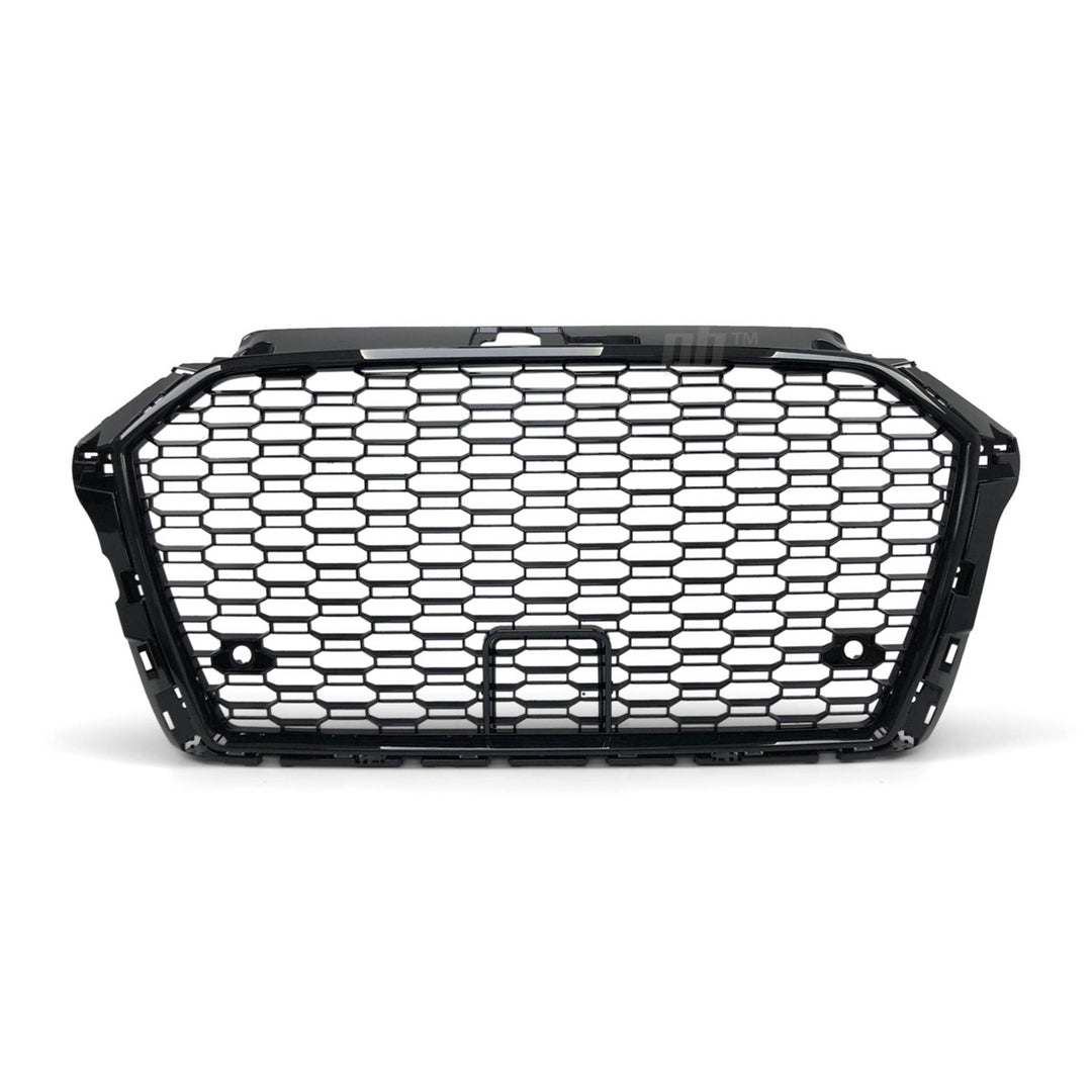 Grill Gloss Black Honeycomb RS3 Style Fits Audi A3 S3 8V 2017 - 2020