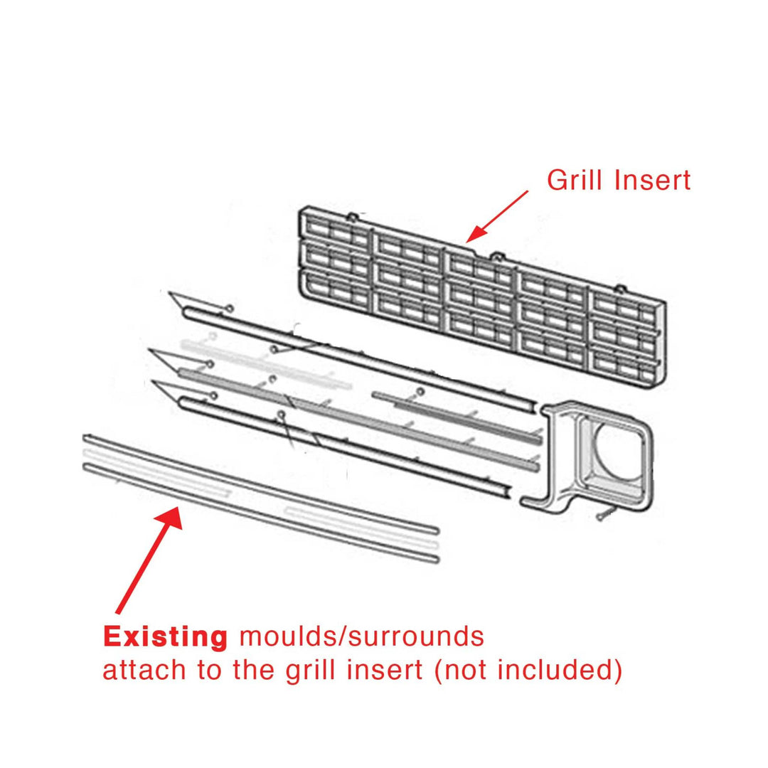 Grill Insert BLACK Fits Chevrolet C10 C20 C30 Ute 1973 - 1980 Chevy Pickup