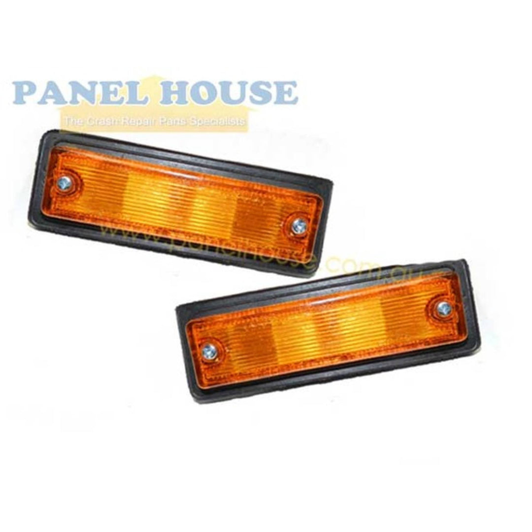 Indicator Guard Repeater Light Flasher PAIR Black fits Nissan Patrol MQ 80-87