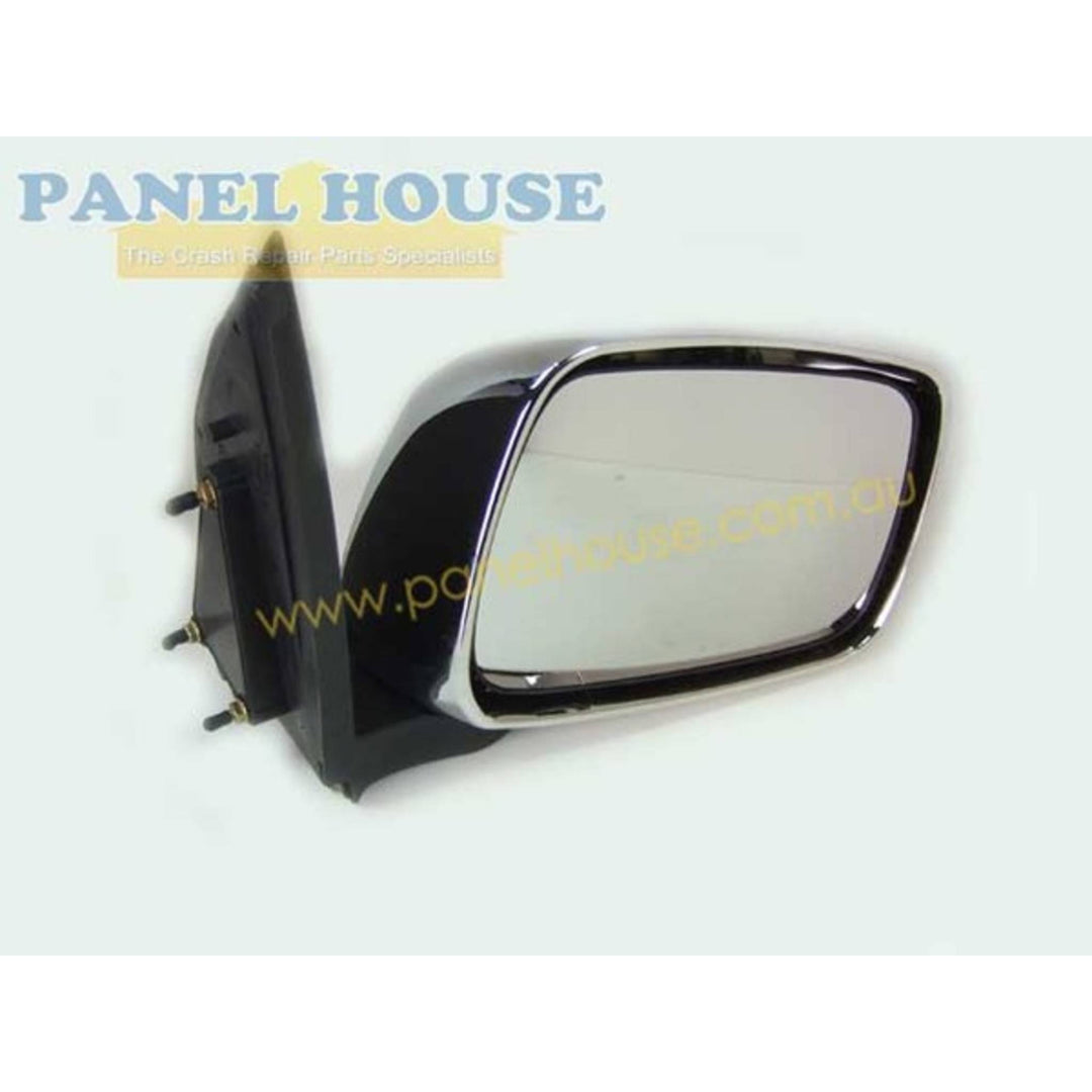 Door Mirror PAIR Chrome Manual fits Nissan Navara D40 Ute 2005 - 2015