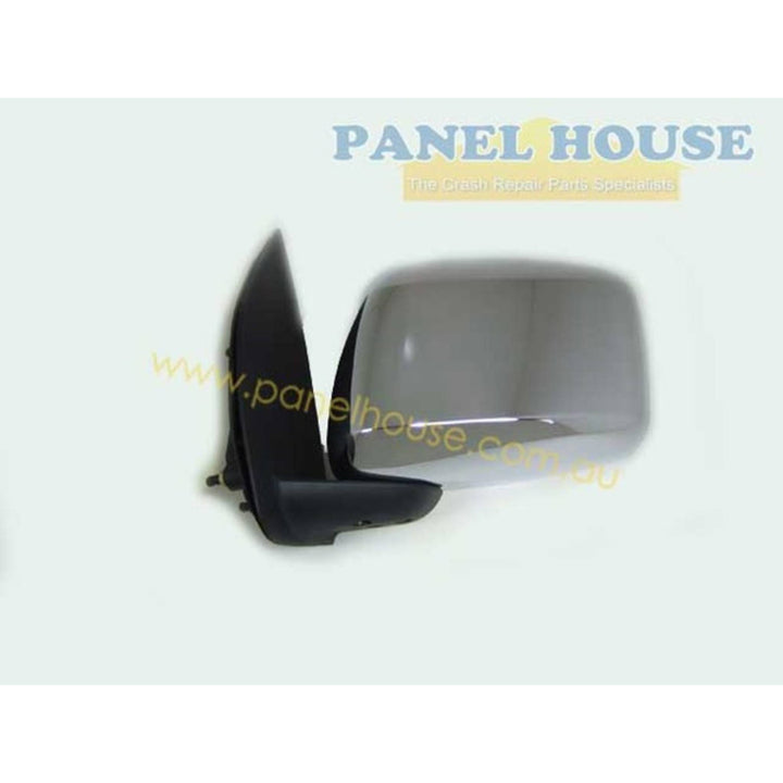 Door Mirror LEFT Chrome Manual fits Nissan Navara D40 2005 - 2015