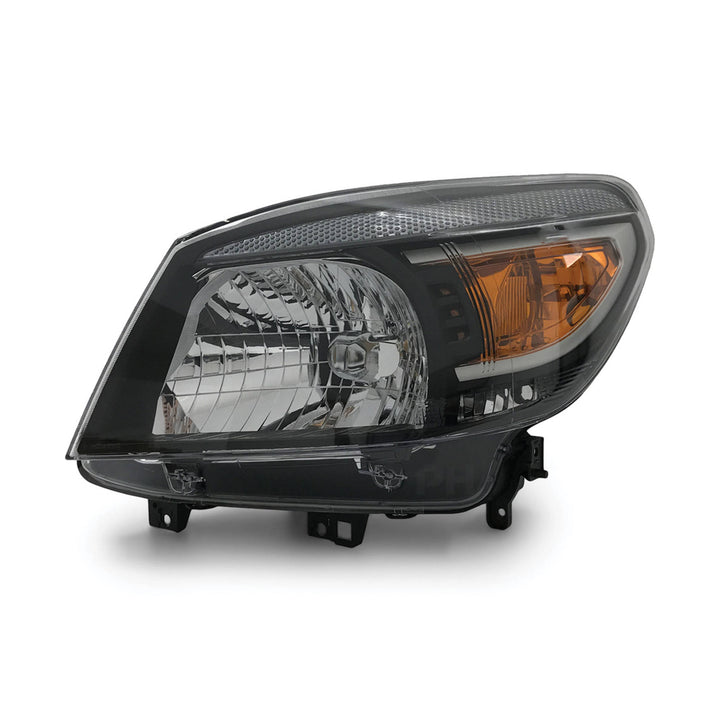 Headlights Black PAIR Fits Ford Ranger PK 2009 - 2011