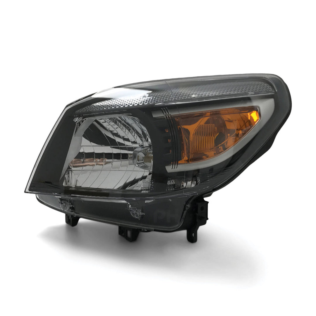 Headlights Black PAIR Fits Ford Ranger PK 2009 - 2011