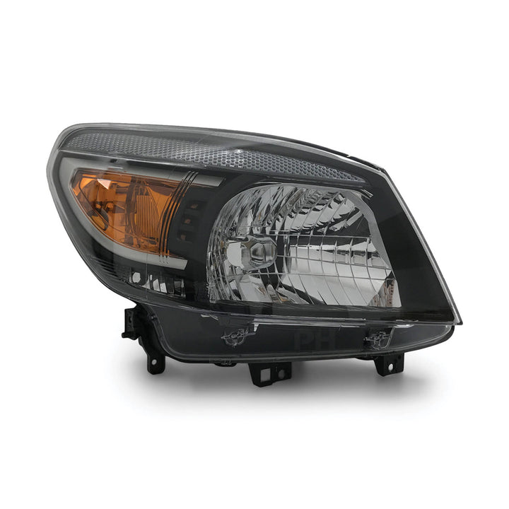 Headlights Black PAIR Fits Ford Ranger PK 2009 - 2011