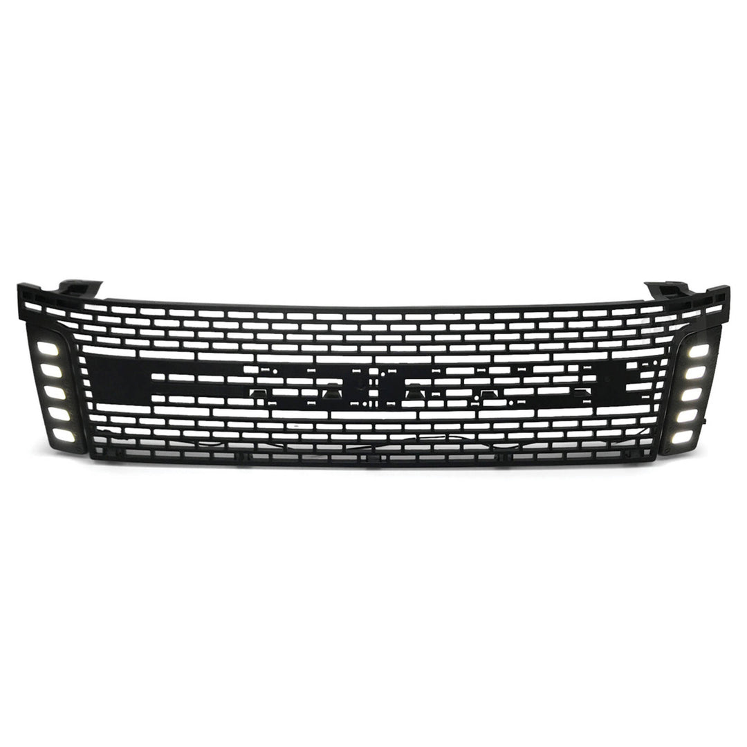 LED DRL Mesh Style Upgrade Black Grill BLACK LETTERS Fits Ford Ranger PX1 MK1 XLT XL Wildtrak