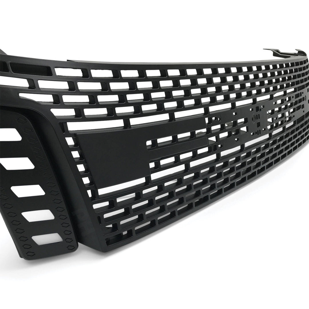 LED DRL Mesh Style Upgrade Black Grill BLACK LETTERS Fits Ford Ranger PX1 MK1 XLT XL Wildtrak
