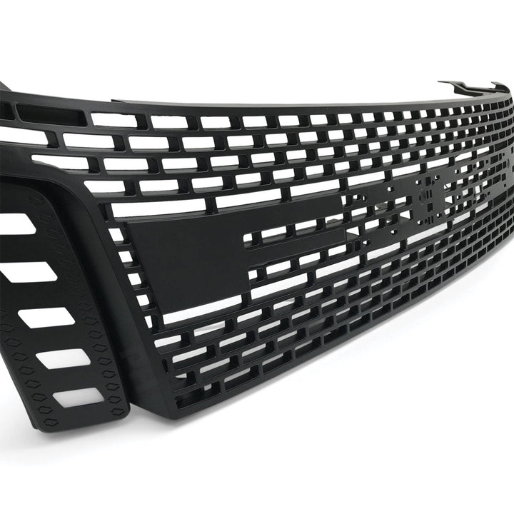 LED DRL Mesh Style Upgrade Black Grill BLACK LETTERS Fits Ford Ranger PX1 MK1 XLT XL Wildtrak