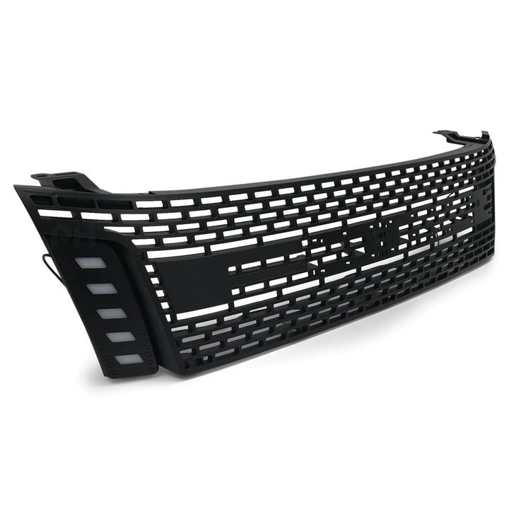 LED DRL Mesh Style Upgrade Black Grill BLACK LETTERS Fits Ford Ranger PX1 MK1 XLT XL Wildtrak