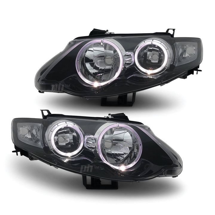 Headlights Black Halo PAIR fits Ford Falcon FG XR6 XR8 FPV GS 2008 - 2011
