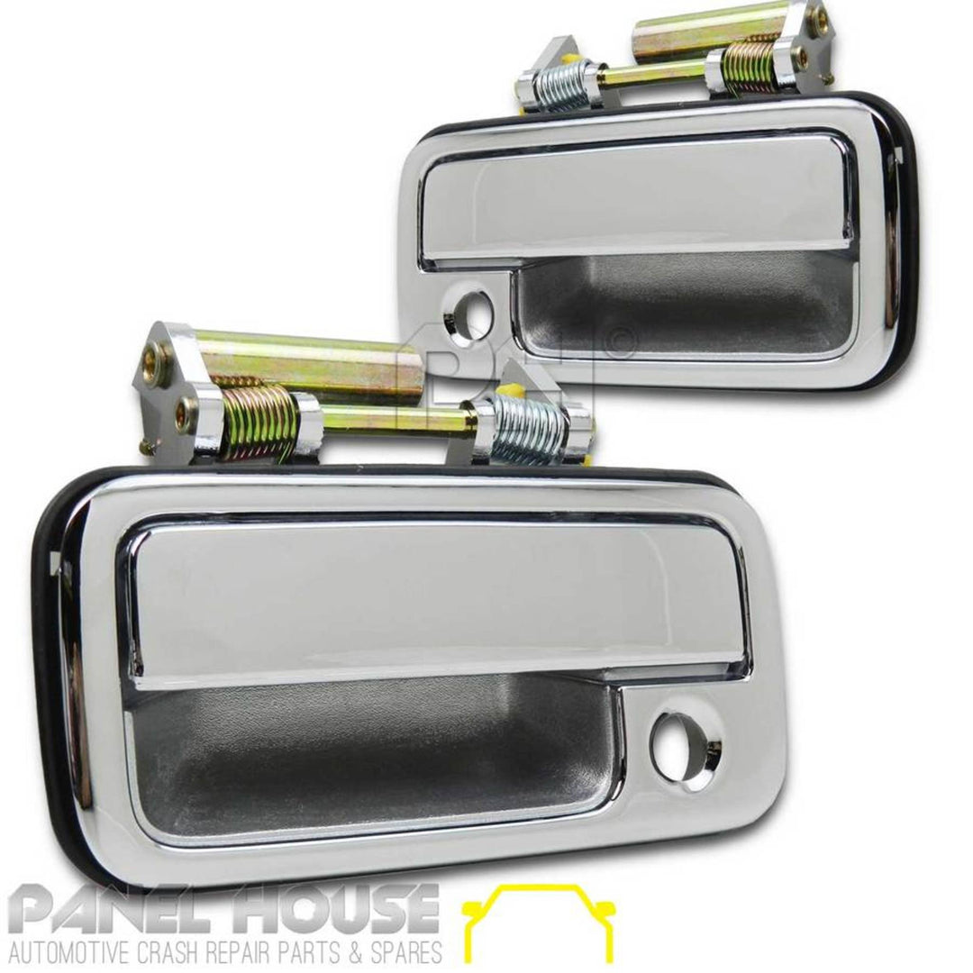 Outer Door Handles PAIR Front Chrome fits Holden Rodeo TF 1988 - 2002