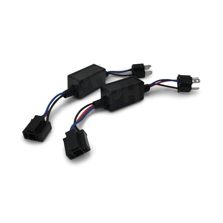 Negatively Switched H4 Headlight Conversion Wiring Adapters PAIR for LED Plug & Play