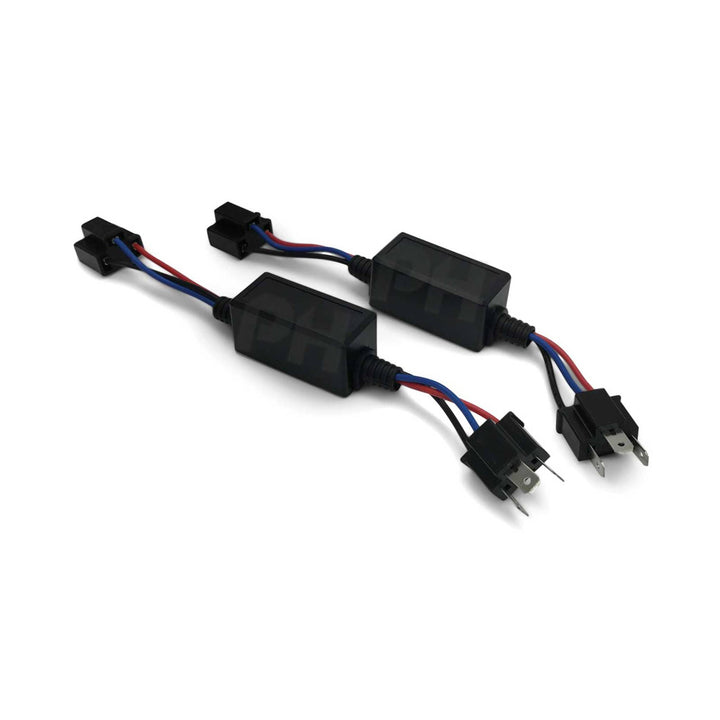 Negatively Switched H4 Headlight Conversion Wiring Adapters PAIR for LED Plug & Play