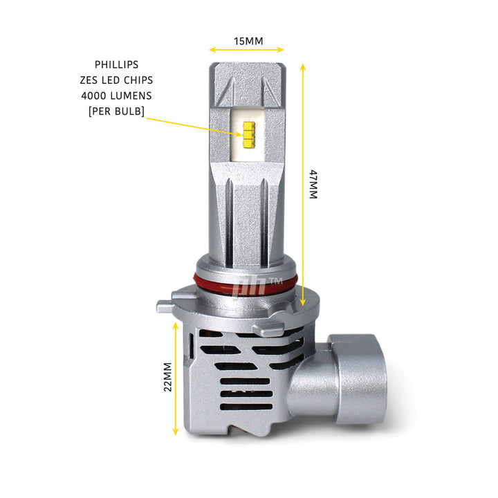 HB3 9005 LED Headlight Bulbs 6500K 8000LM PAIR LEDO