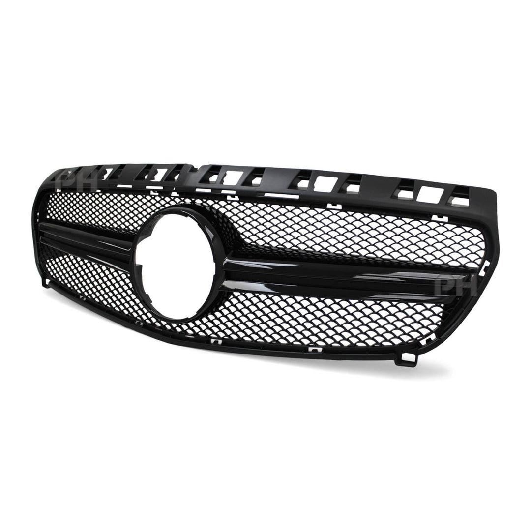 Grill Gloss Black Mesh Style Fits Mercedes-Benz W176 A-Class & A45 AMG 2012 - 2015