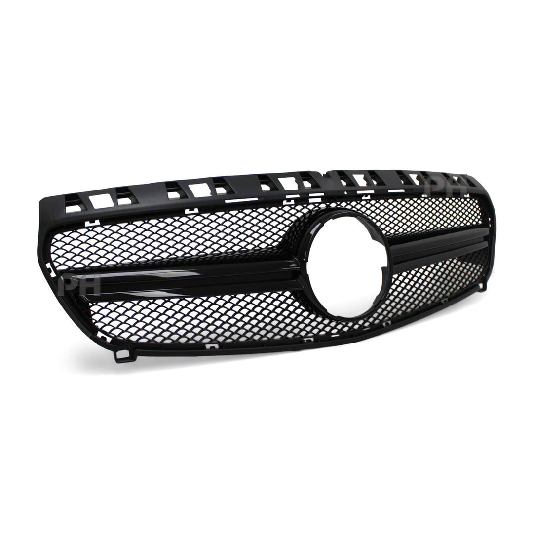 Grill Gloss Black Mesh Style Fits Mercedes-Benz W176 A-Class & A45 AMG 2012 - 2015