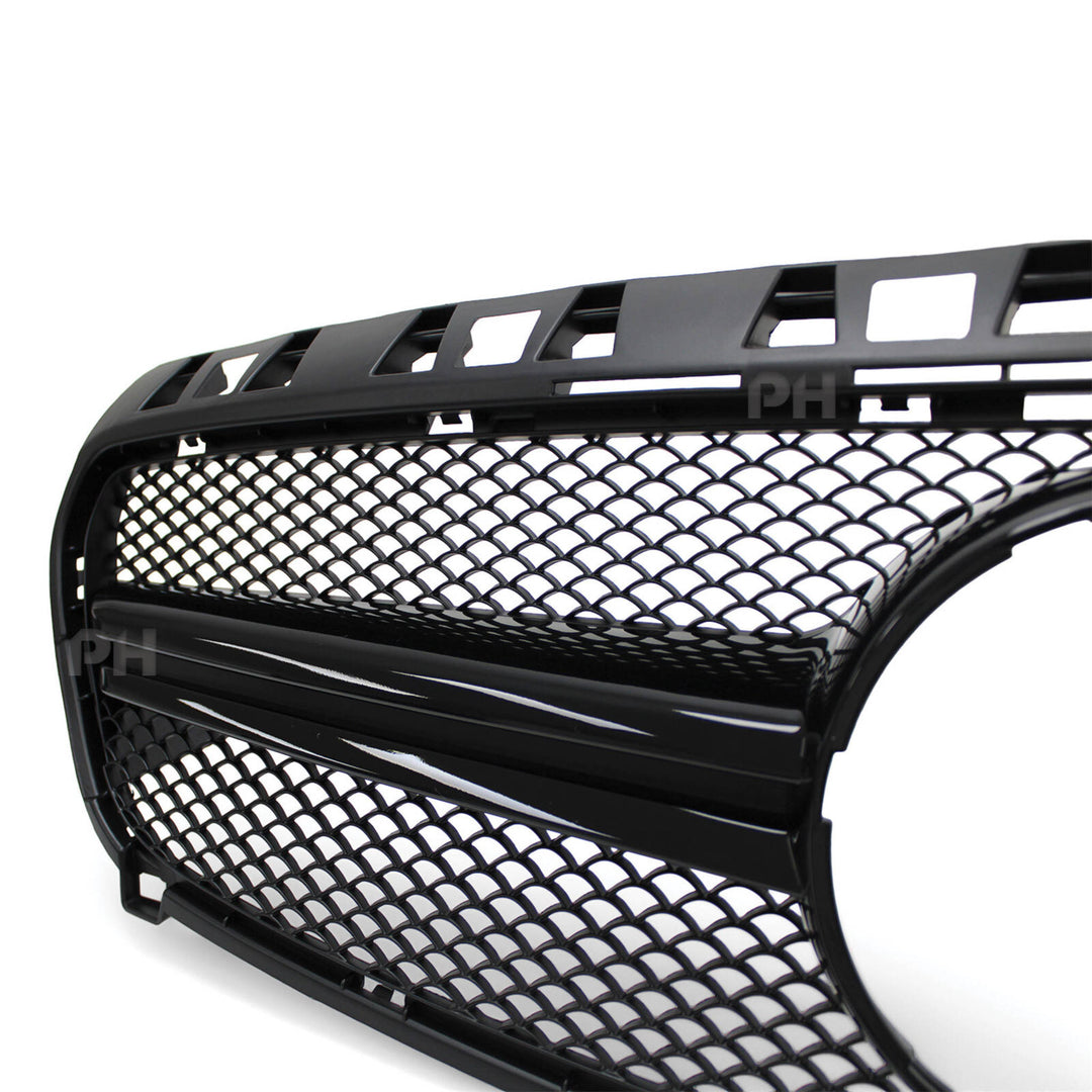 Grill Gloss Black Mesh Style Fits Mercedes-Benz W176 A-Class & A45 AMG 2012 - 2015
