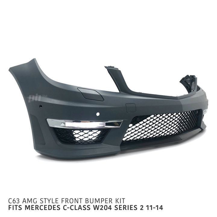 Front Bumper Bar Kit AMG C63 Style Fits Mercedes C-Class W204 2011 - 2014