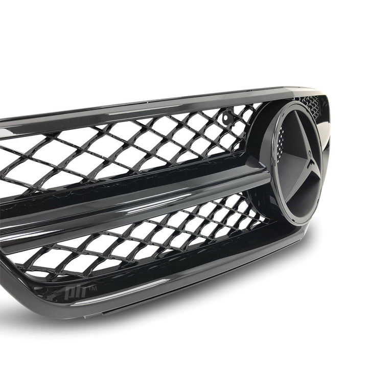 Grill Gloss BLACK AMG C63 Style Fits Mercedes-Benz W204 C-Class 2007 - 2014