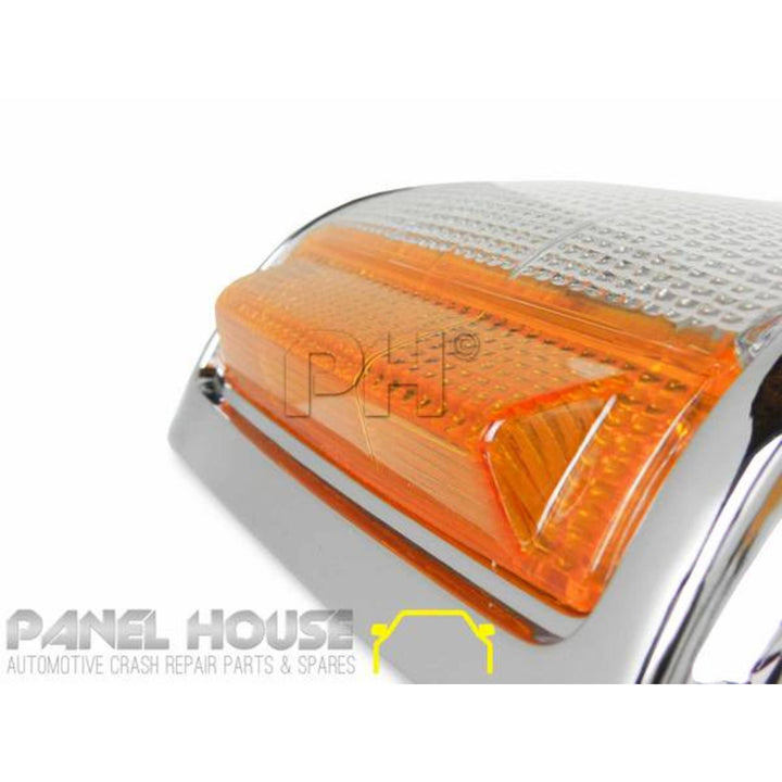 Corner Indicator Park Light PAIR Chrome fits Mitsubishi Triton 86-96 Ute ME - MJ