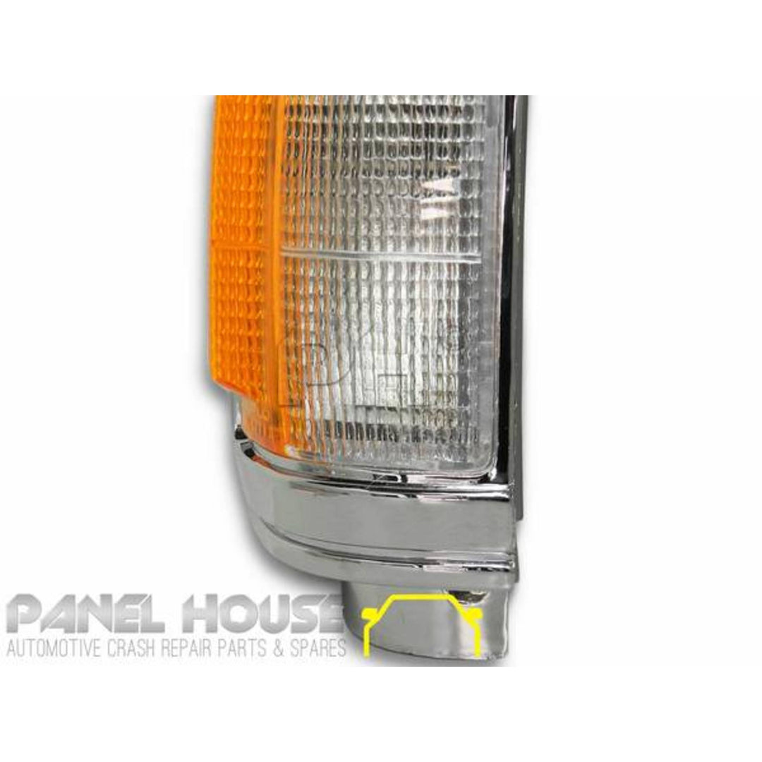 Corner Indicator Park Light PAIR Chrome fits Mitsubishi Triton 86-96 Ute ME - MJ