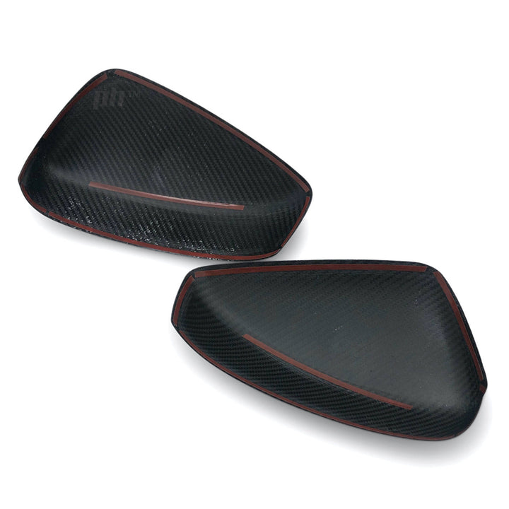 Dry Carbon Fibre Door Mirror Covers PAIR fits Mazda 3 BM BN Sedan & Hatch 2013 - 2019