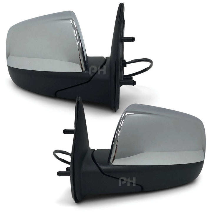 Door Mirrors Chrome Electric PAIR fits Mazda BT50 & Ford Ranger PJ PK 2006 - 2011