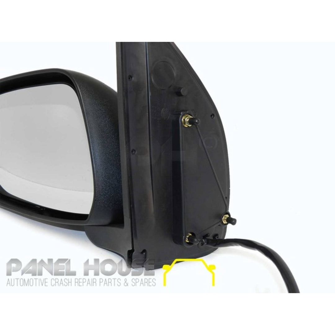 Door Mirror LEFT Chrome Electric With Puddle Light fits Nissan Navara D40 2007-2014