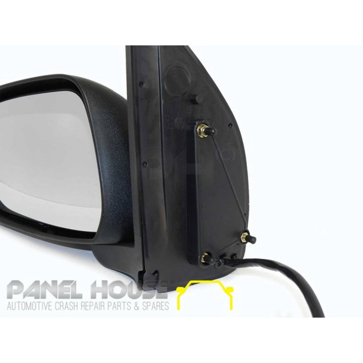 Door Mirror LEFT Chrome Electric With Puddle Light fits Nissan Navara D40 2007-2014