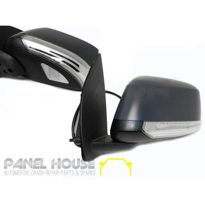 Door Mirror LEFT Primed Auto Fold Heated Puddle Light fits Nissan NAVARA D40 07-14
