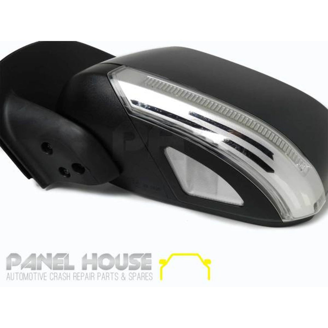 Door Mirror LEFT Primed Auto Fold Heated Puddle Light fits Nissan NAVARA D40 07-14