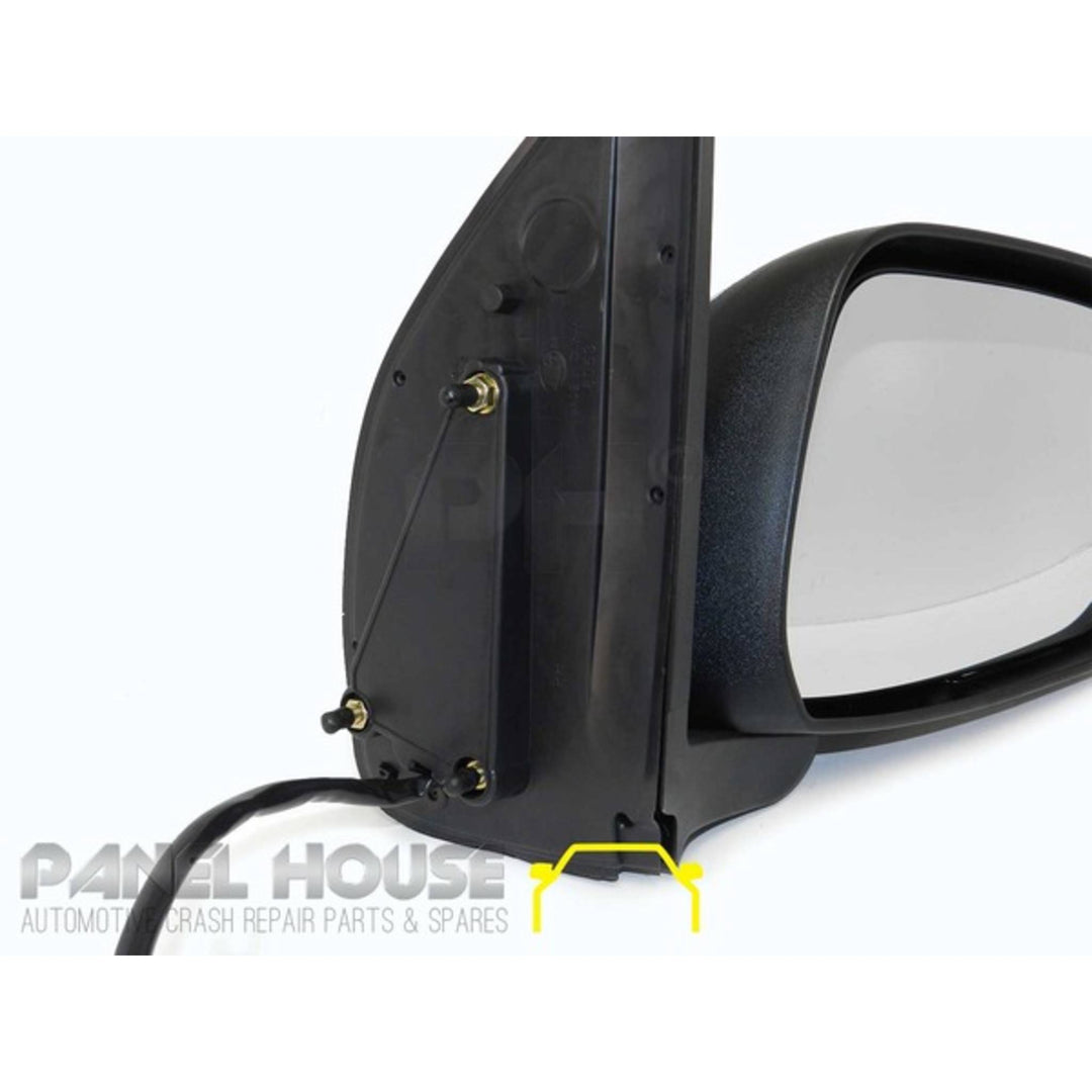 Door Mirror RIGHT Chrome Electric With Puddle Light fits Nissan Navara D40 2007-2014