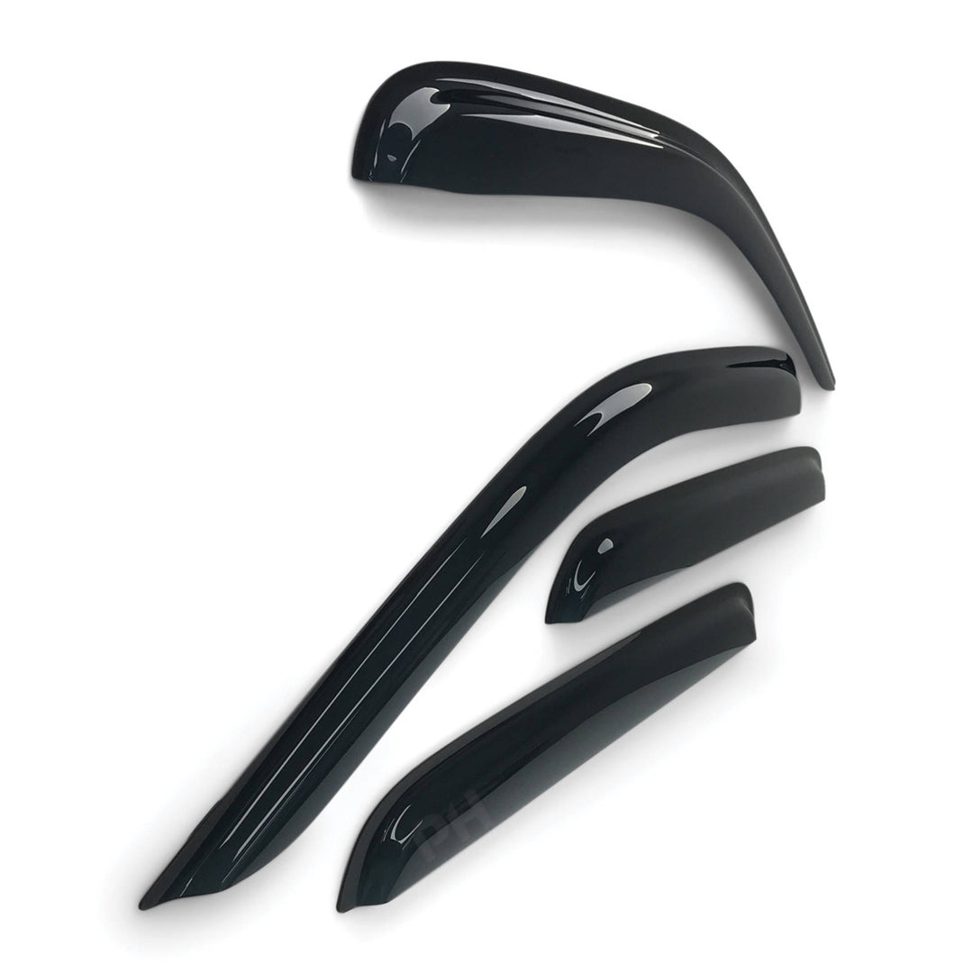 Weather Shield Window Visors SET 4 Piece Fits Nissan Navara D40 2005 - 2015
