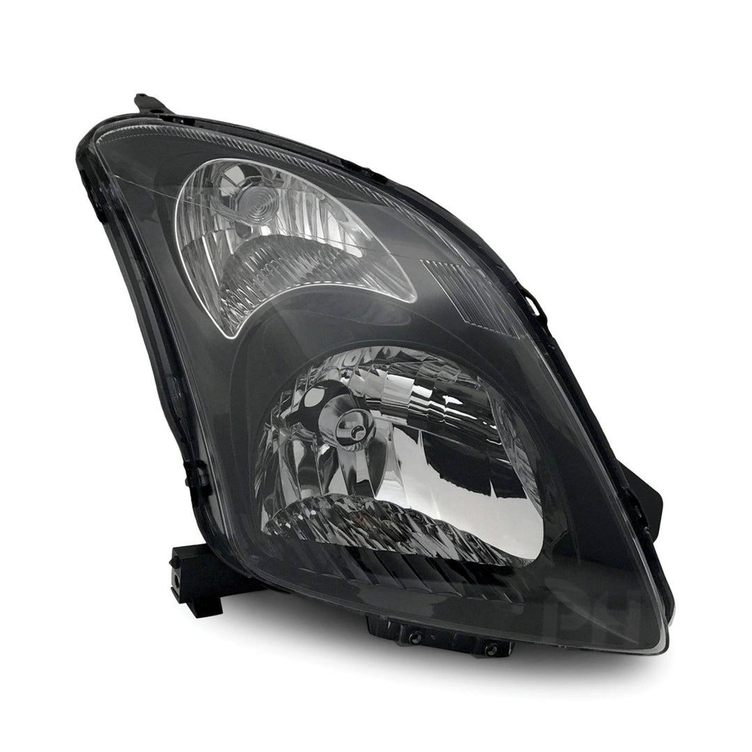Headlights Black PAIR Fits Suzuki Swift Sport RS416 2005 - 2010