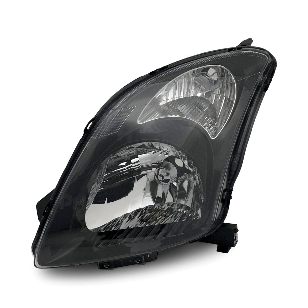Headlights Black PAIR Fits Suzuki Swift Sport RS416 2005 - 2010