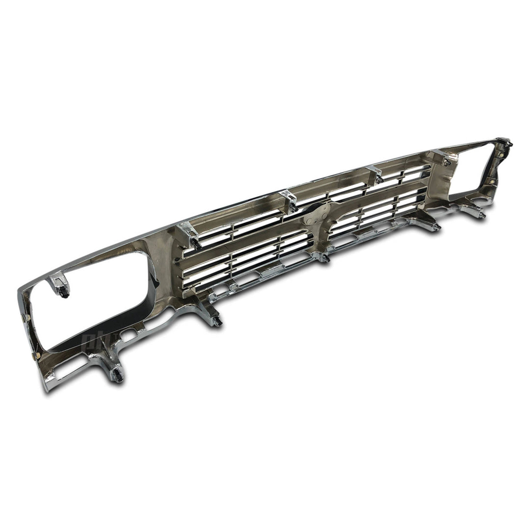 Grill 1 Piece Chrome & Black Fits Toyota Hilux 2WD Workmate 1989 - 1996