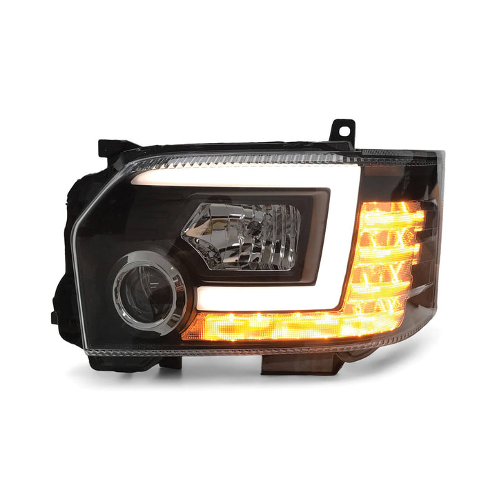 Headlights PAIR DRL Style with Sequential Indicator fits Toyota Hiace 2014-2019