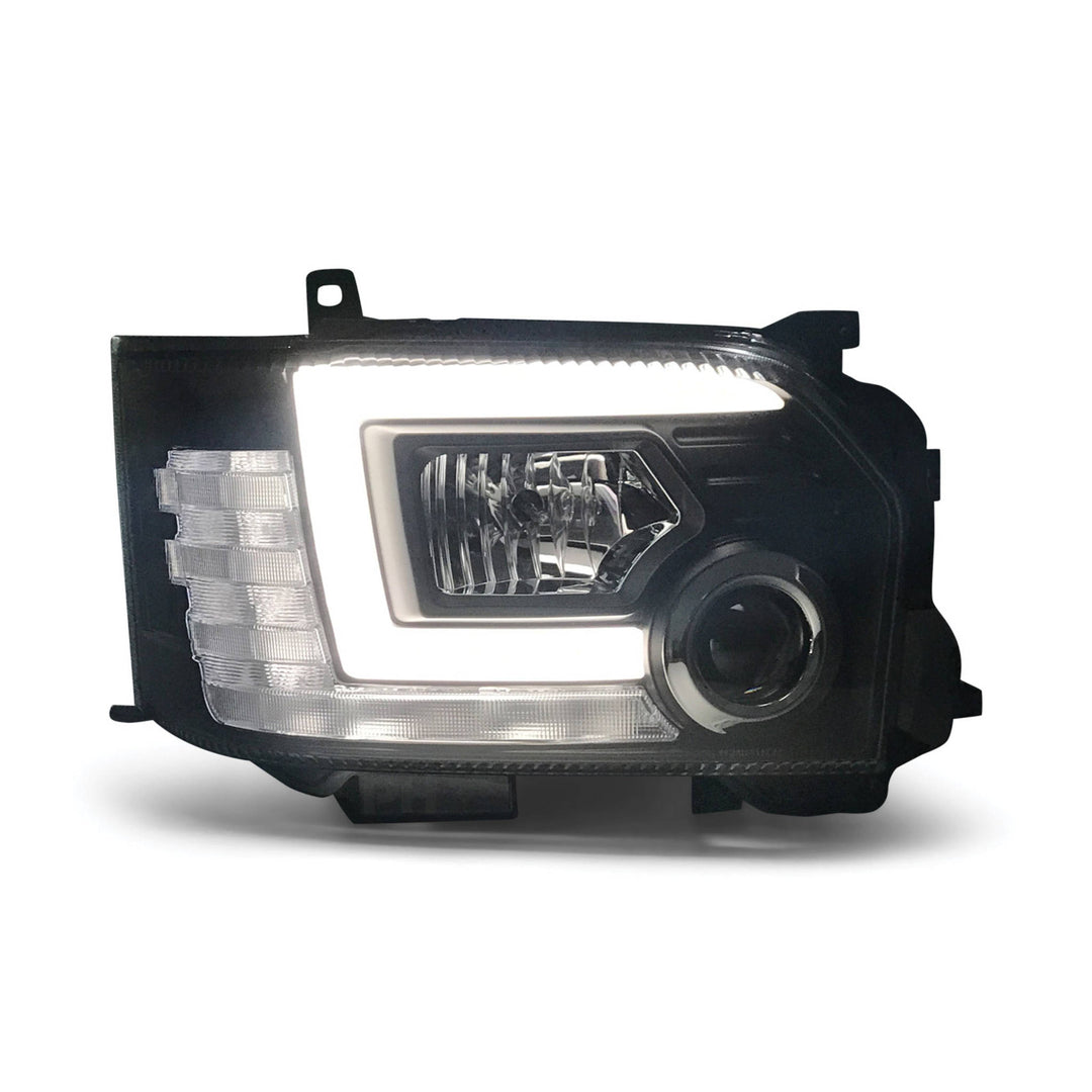 Headlights PAIR DRL Style with Sequential Indicator fits Toyota Hiace 2014-2019
