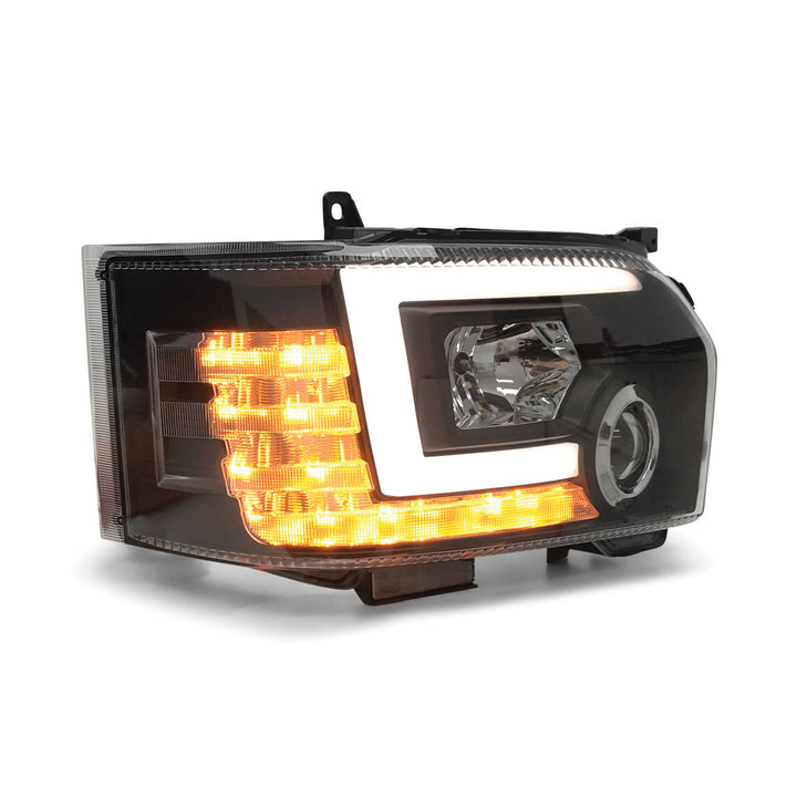 Headlights PAIR DRL Style with Sequential Indicator fits Toyota Hiace 2014-2019