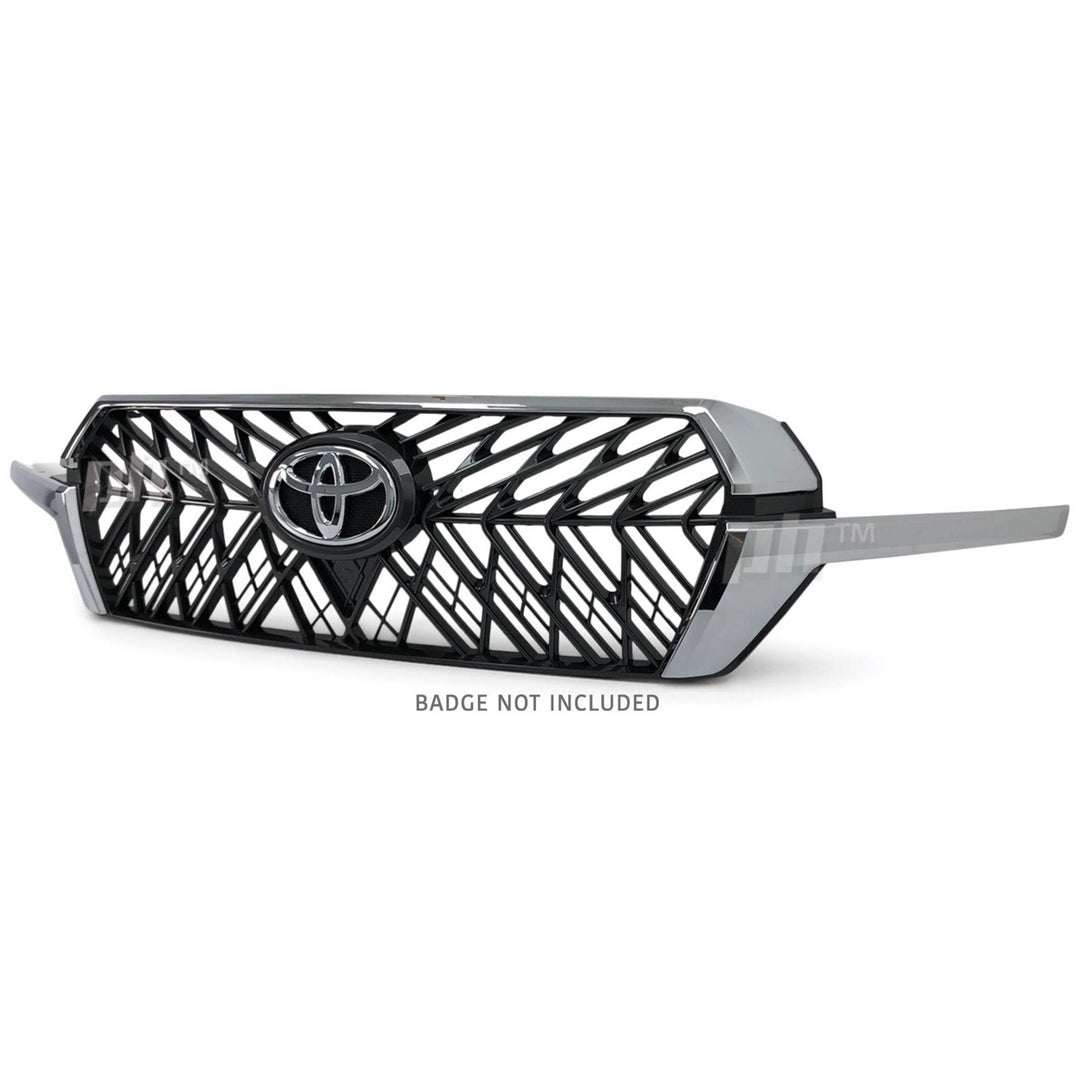 Grill Chrome & Grey Web Style Fits Toyota Landcruiser 200 Series 2015 - 2021