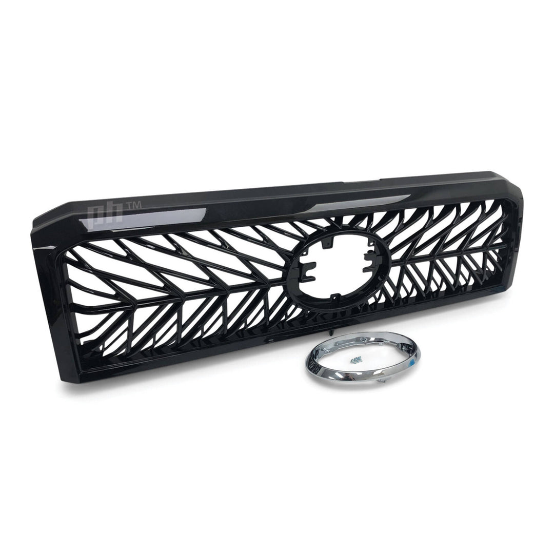 Grill Gloss Black Web Style Fits Toyota Landcruiser 76 78 79 Series 2007-2021
