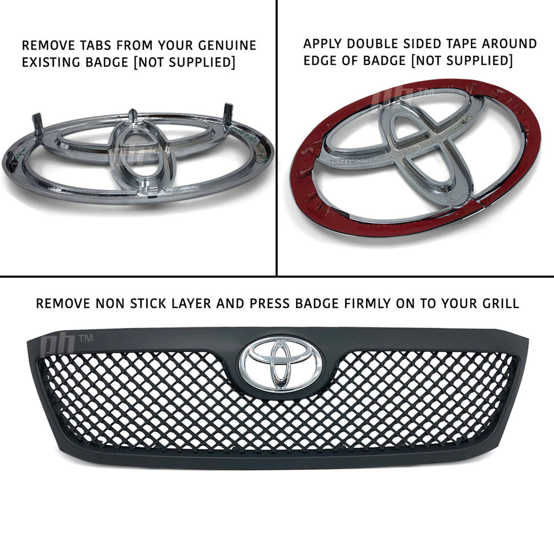 Grill Bentley Style BLACK Edition Fits Toyota Hilux N70 2008 - 2011